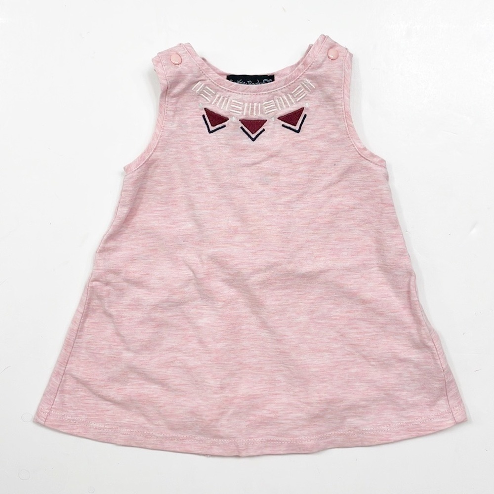Cynthia Rowley pink embroidered lace up baby girls dress